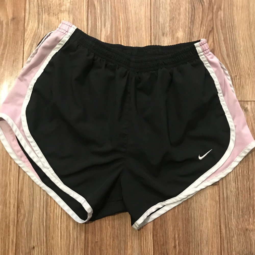 Light pink and black nike shorts